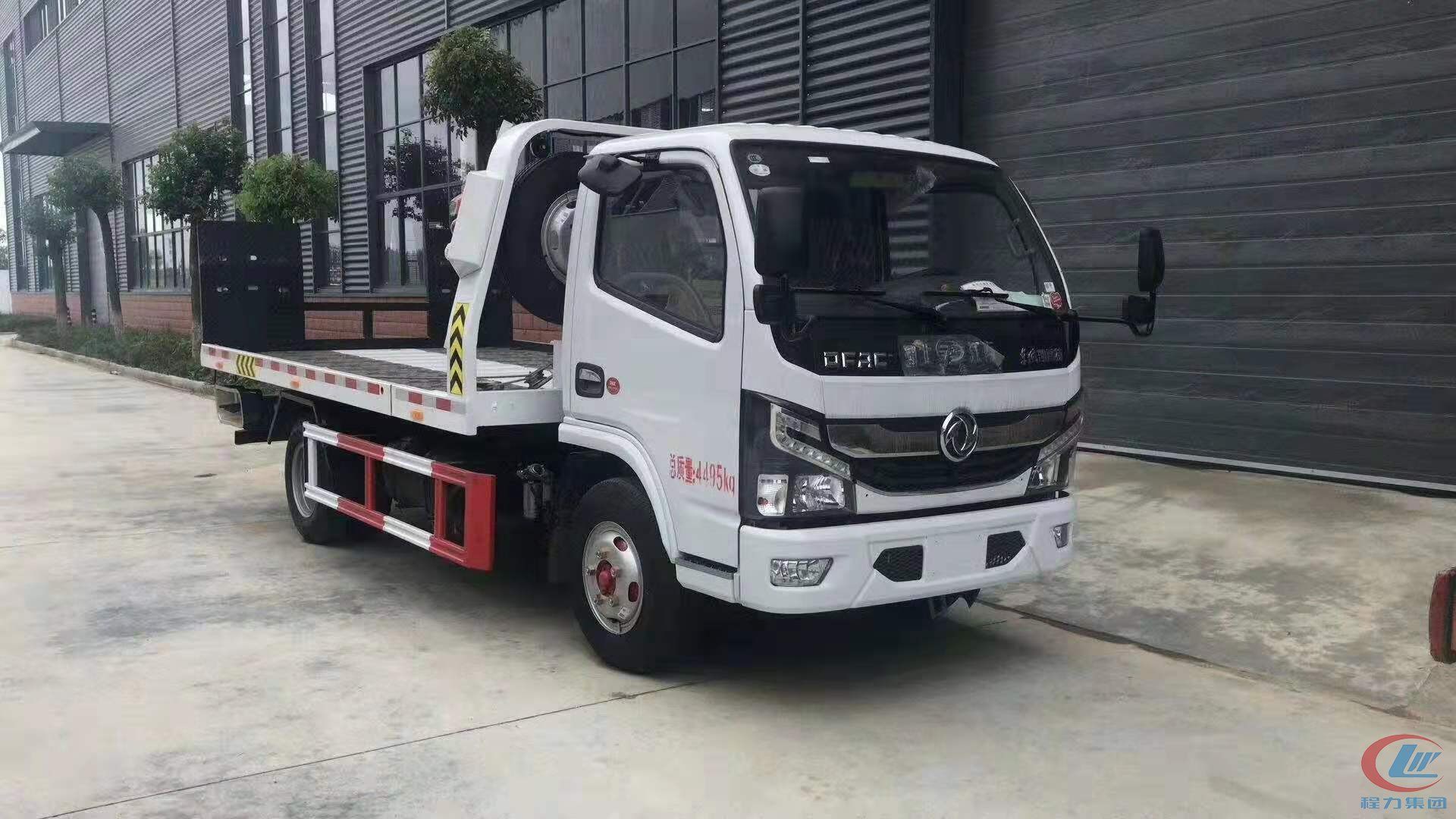 湖北918博天堂东风凯普特一拖二清障车侧面图