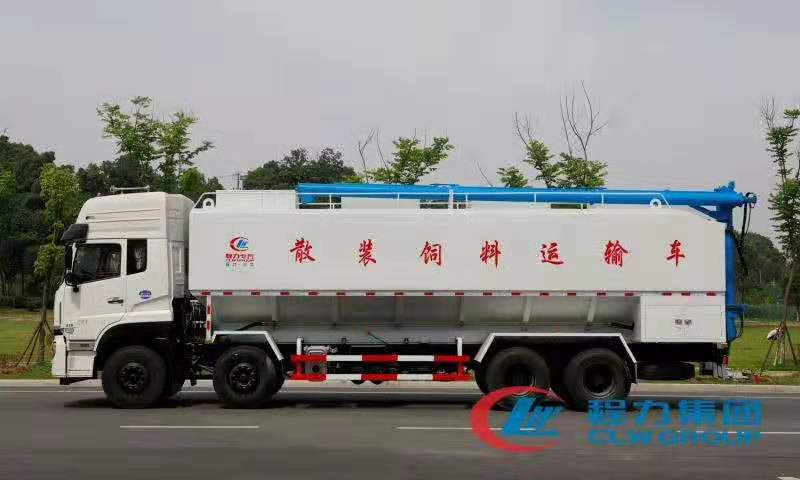918博天堂东风天龙饲料车侧面图